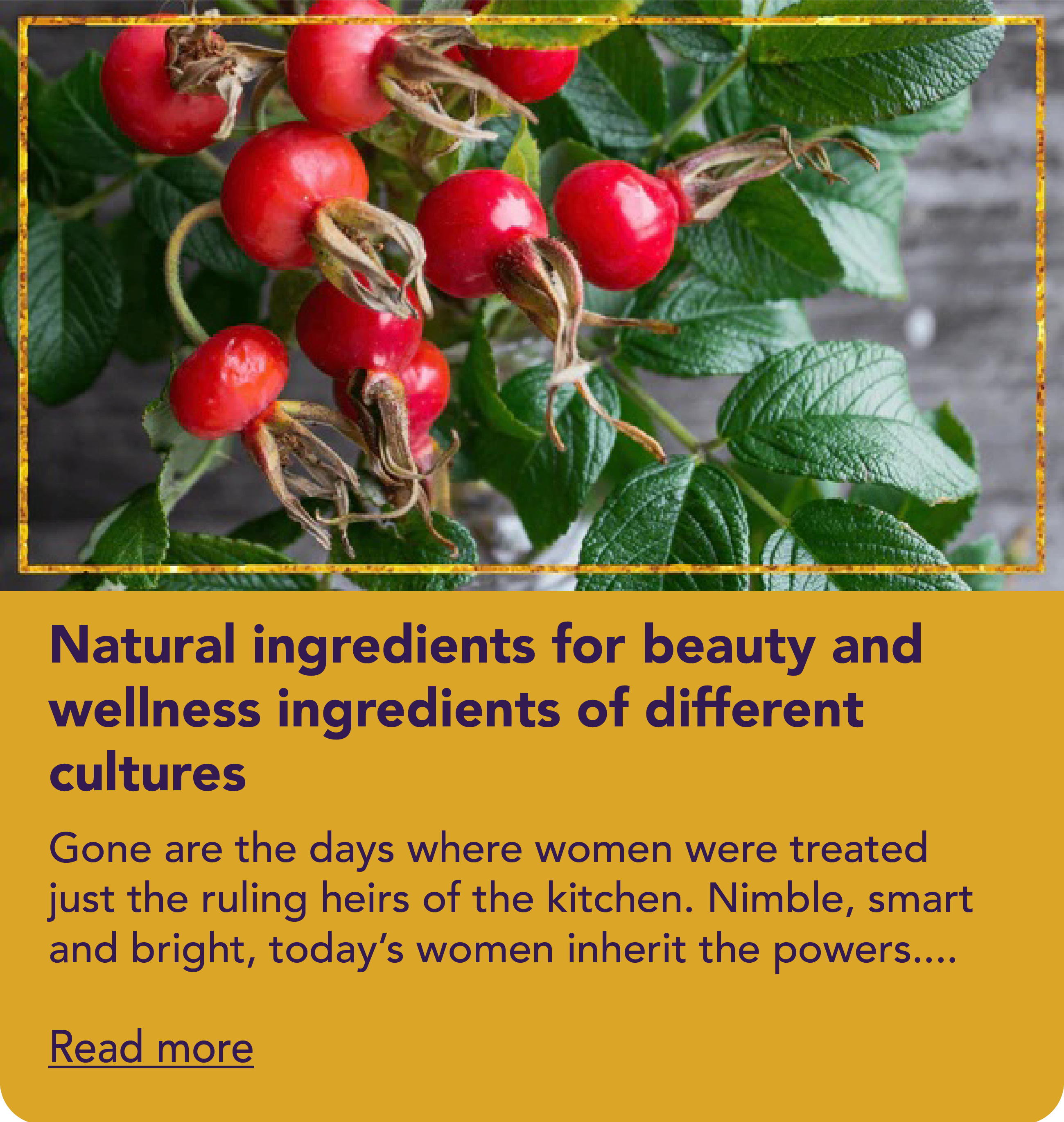 Natural ingredients in beauty and wellness in different cultures