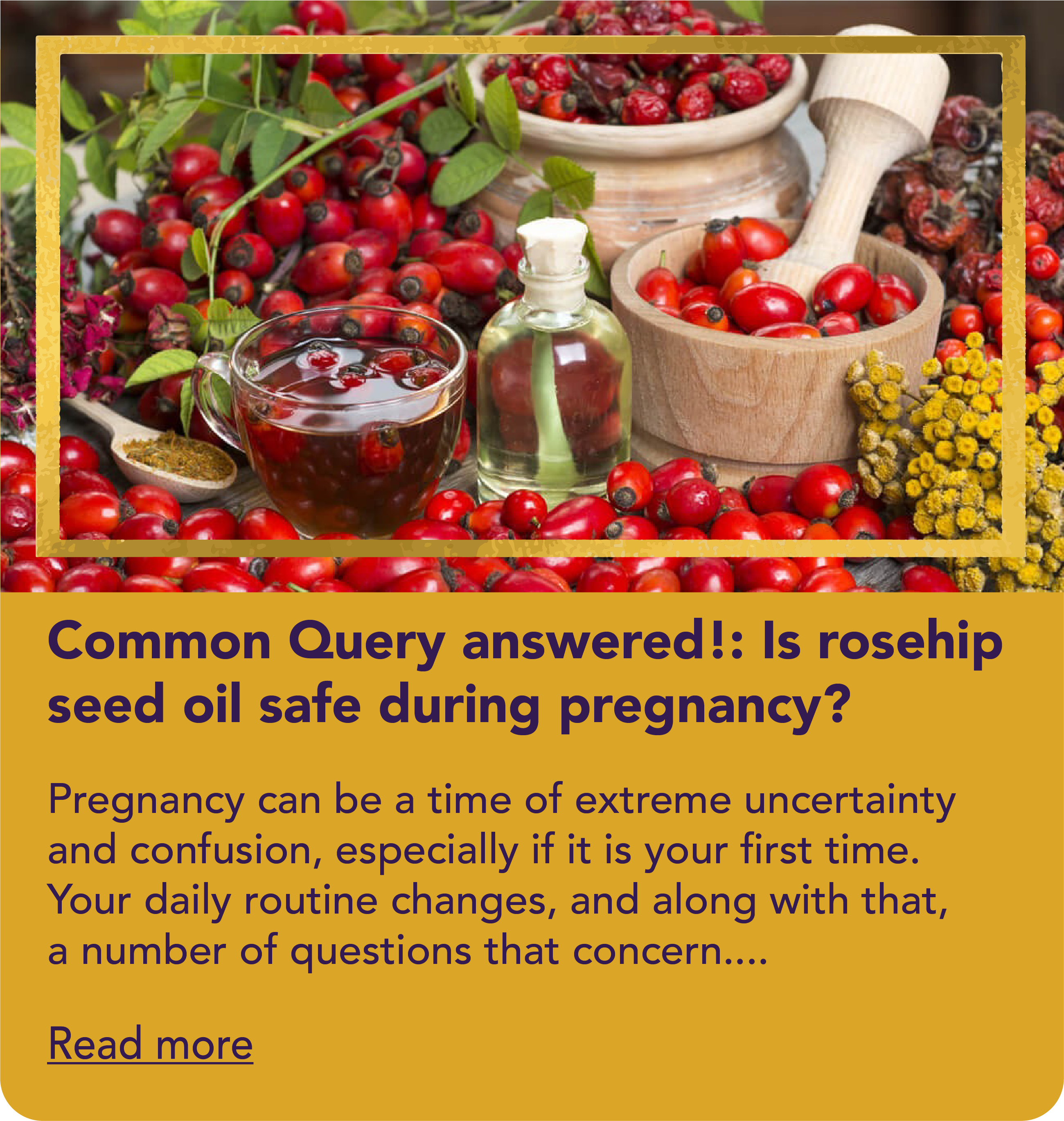 Common Query answered! : Is rosehip seed oil safe during pregnancy?