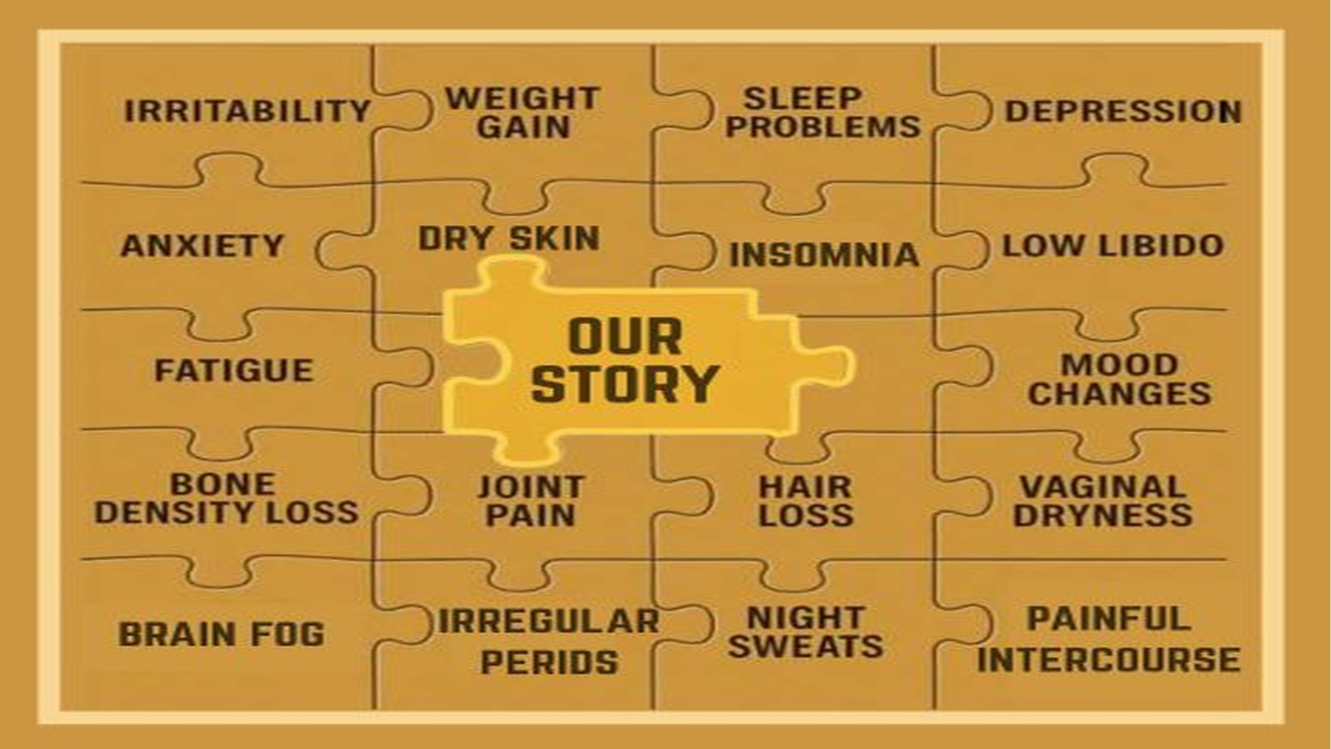 Our Story - menopause symptoms puzzle