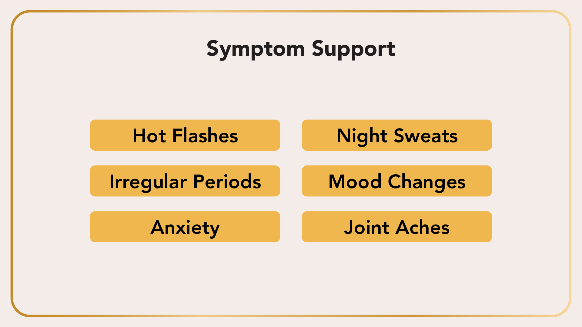 Symptom Support Cover